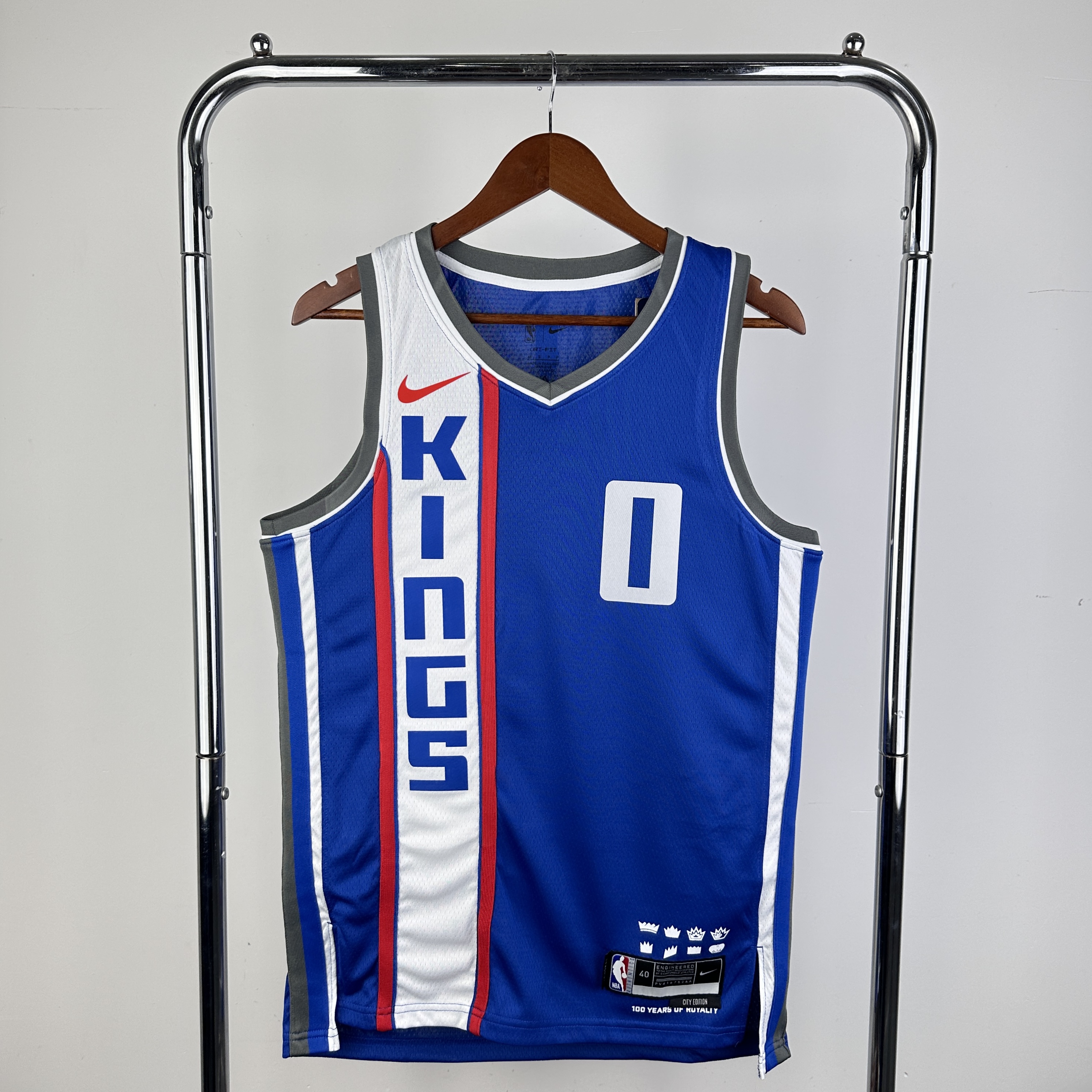 Men Sacramento Kings #0 Monk Blue City Edition Nike 2024 NBA Jersey->sacramento kings->NBA Jersey